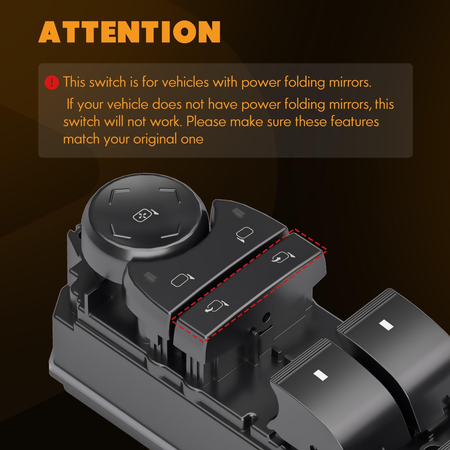 Front Driver Side Power Window Switch and Door Lock \