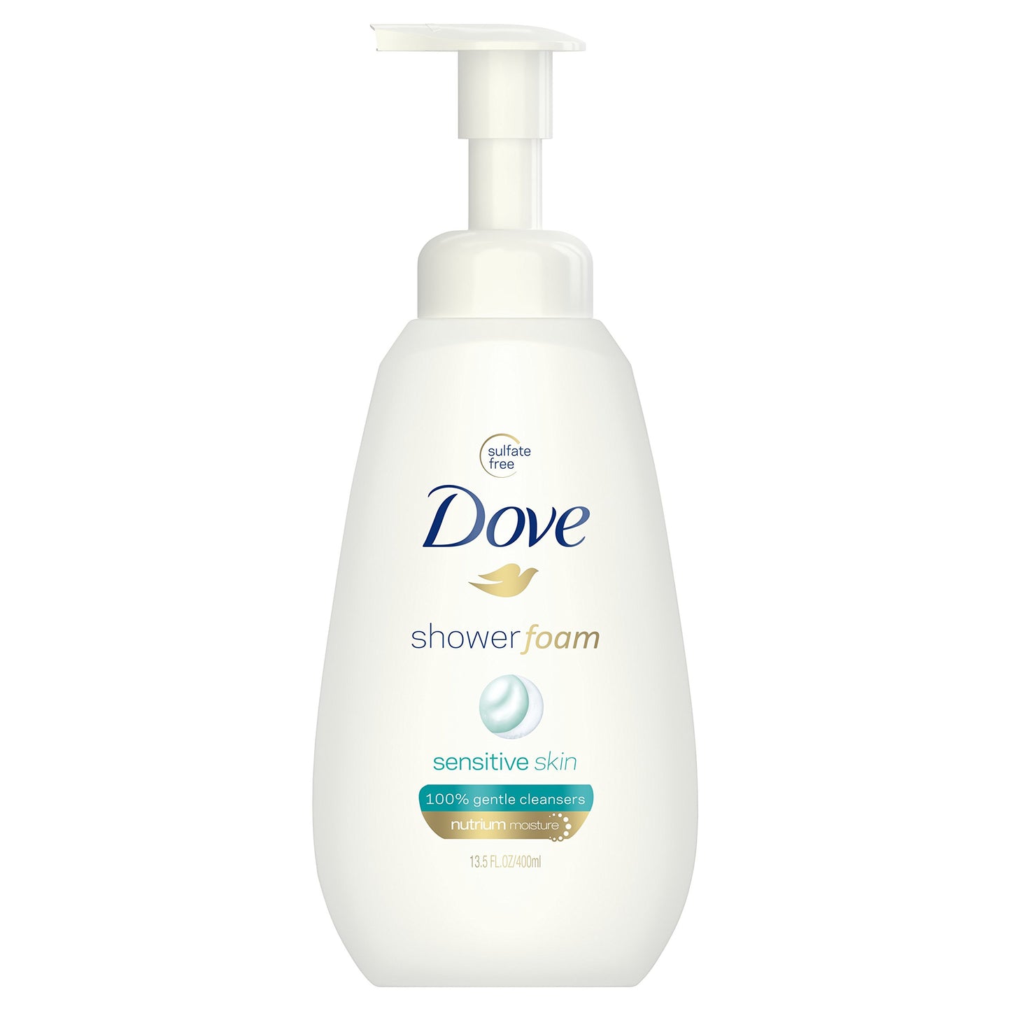 Dove Shower Foam, Sensitive Skin, 13.5 oz