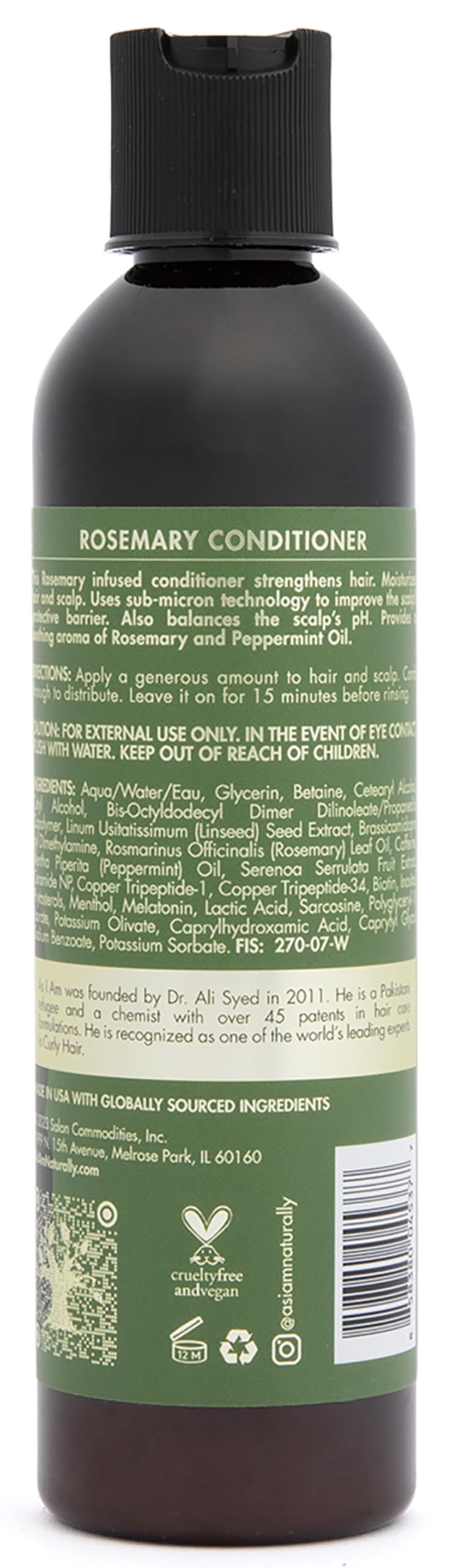 As I Am Rosemary Conditioner 8 oz