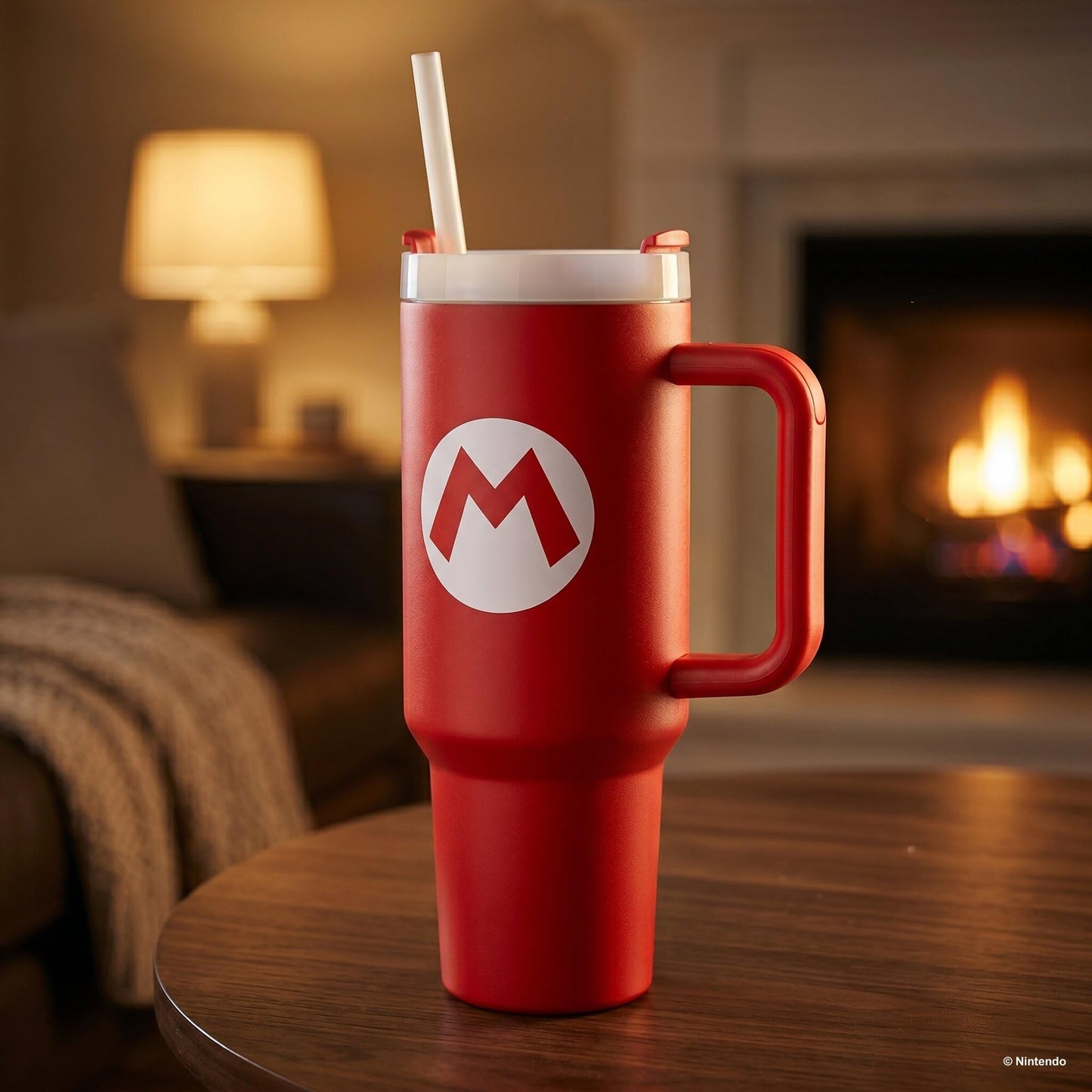 Nintendo Super Mario Mario Icon Tumbler 40 oz, Red