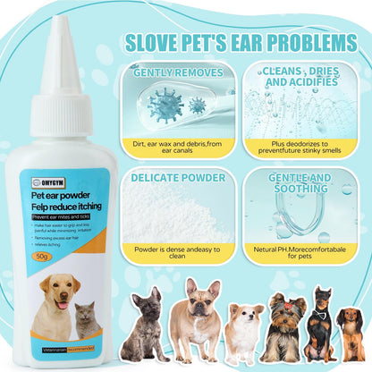 OMYGYM Ear Powder for Dogs & Cats 1.8 oz