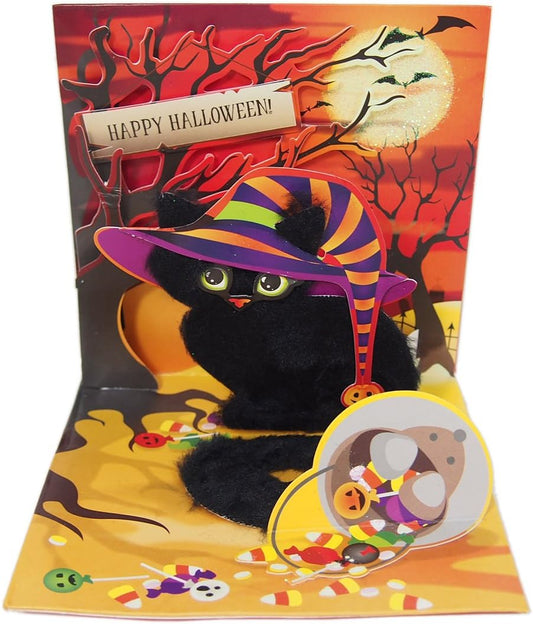 Halloween Greeting Card Pop-up Spooky Cat