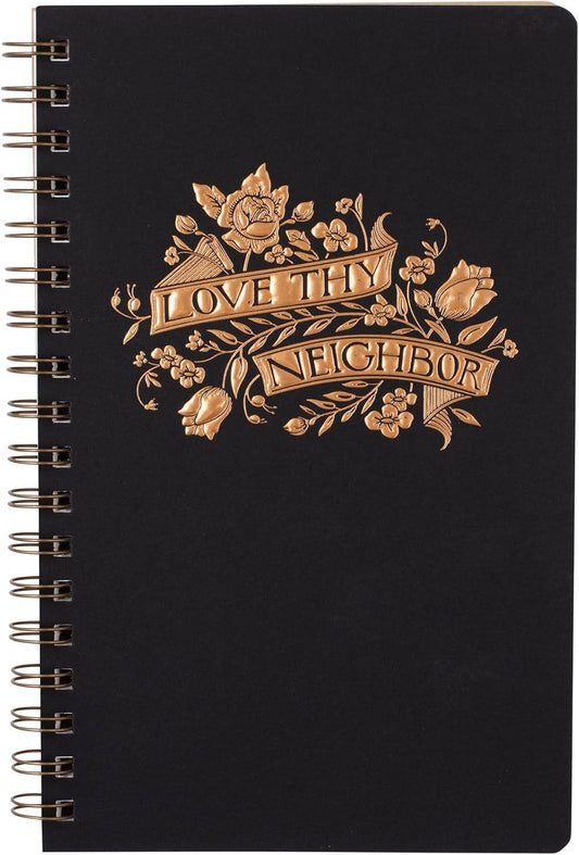 Fringe Studio Signature Paperback Spiral Journal, NEIGHBOR, 6 x 9.5, 160 pages, Memento Collection (140014)