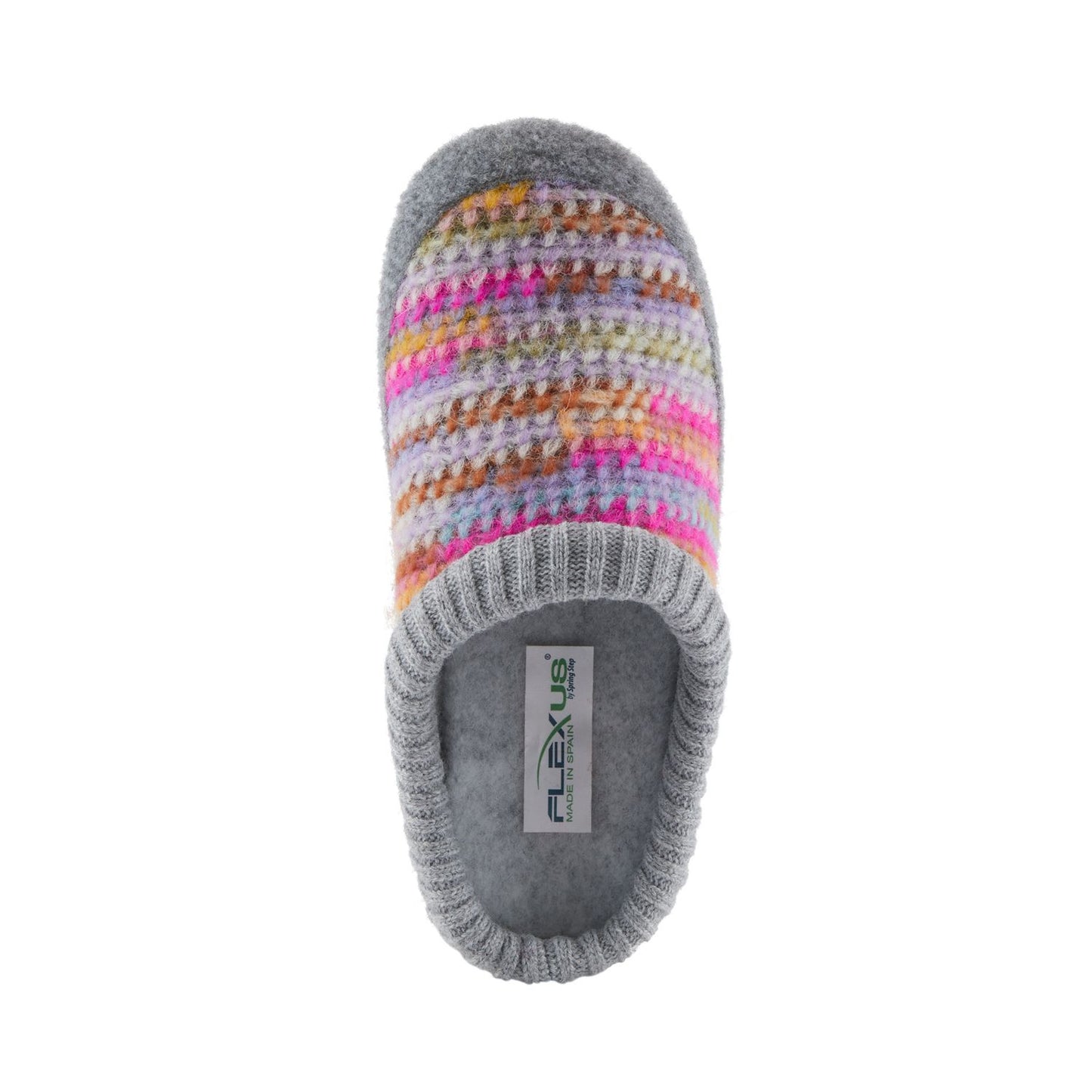Women's Flexus by Spring Step Gelina Wool Slippers  Purple Multi *Box Missing Lid*