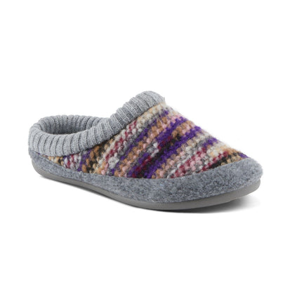 Women's Flexus by Spring Step Gelina Wool Slippers  Purple Multi *Box Missing Lid*