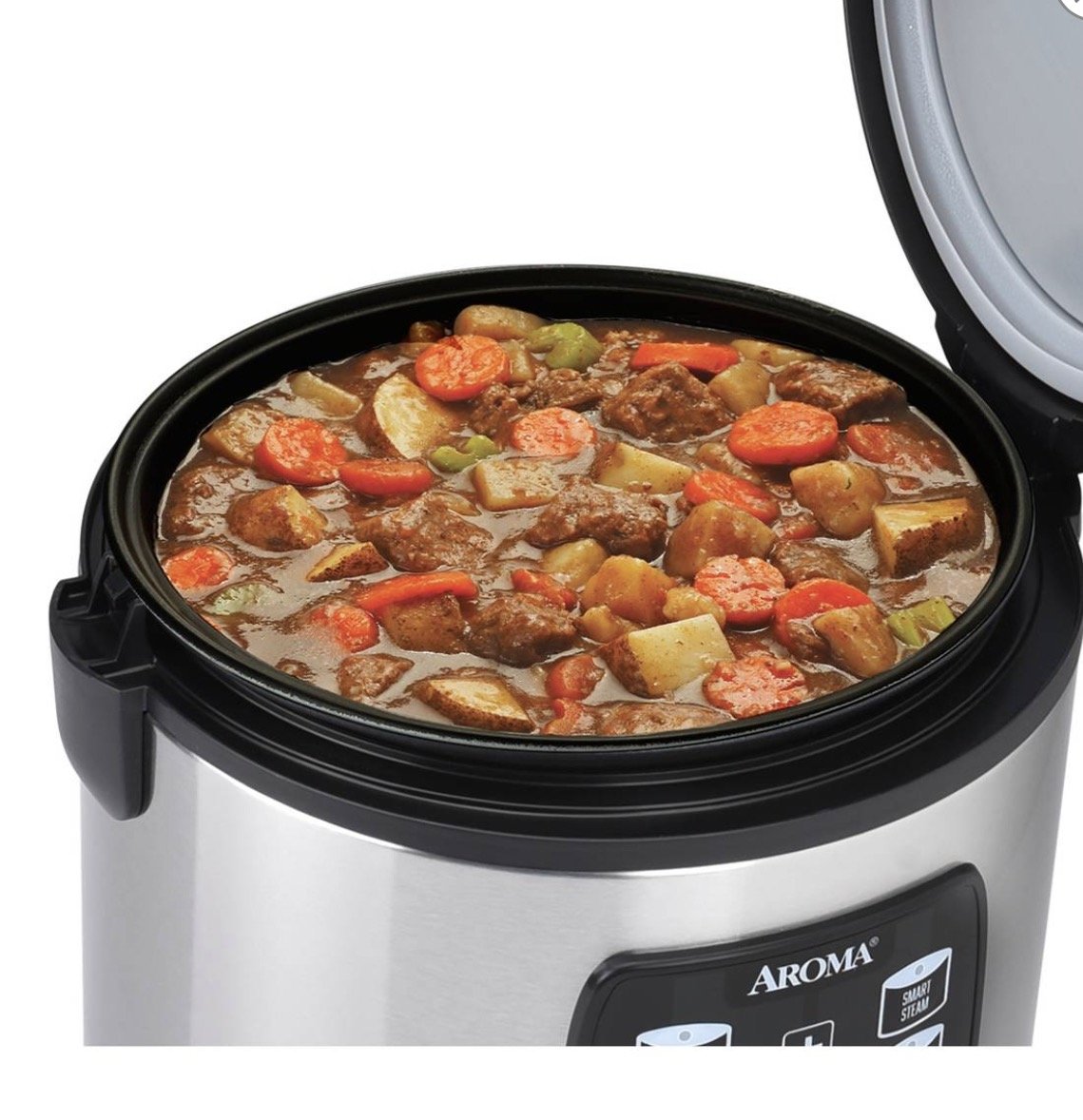 Aroma Digital Rice Cooker Stainless Steel 20-Cup ARC-1030SB