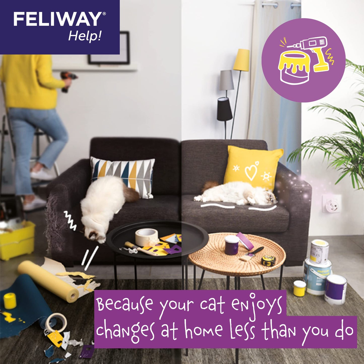 FELIWAY Help! Cat Calming Diffuser 7-Day Starter Kit