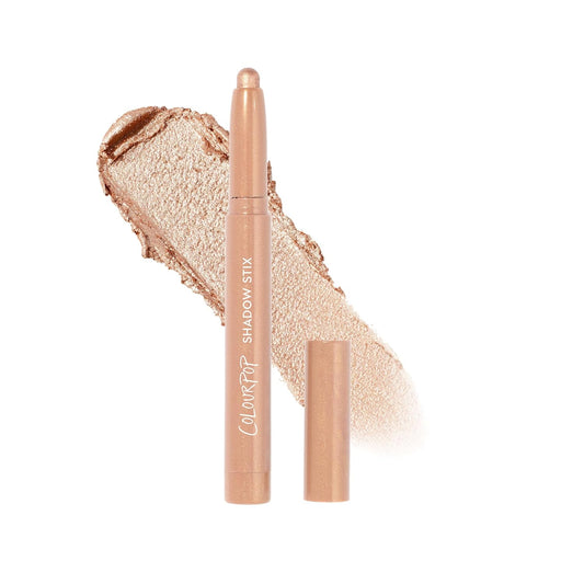 ColourPop Shadow Stix - Cream Eyeshadow Stick with Long-Lasting Color - Multi-Use Cream Makeup with a Built-In Sharpener & Precise Tip for Easy Application - Honey BB Metallic (0.05 oz)