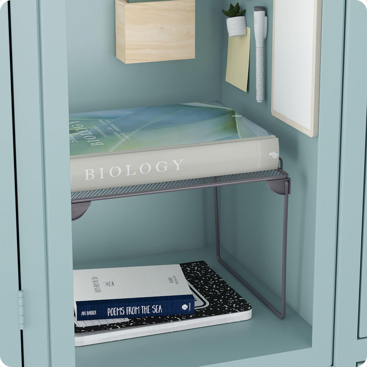 U Brands Mesh Locker Organizer Shelf, 11" x 10" x 8"