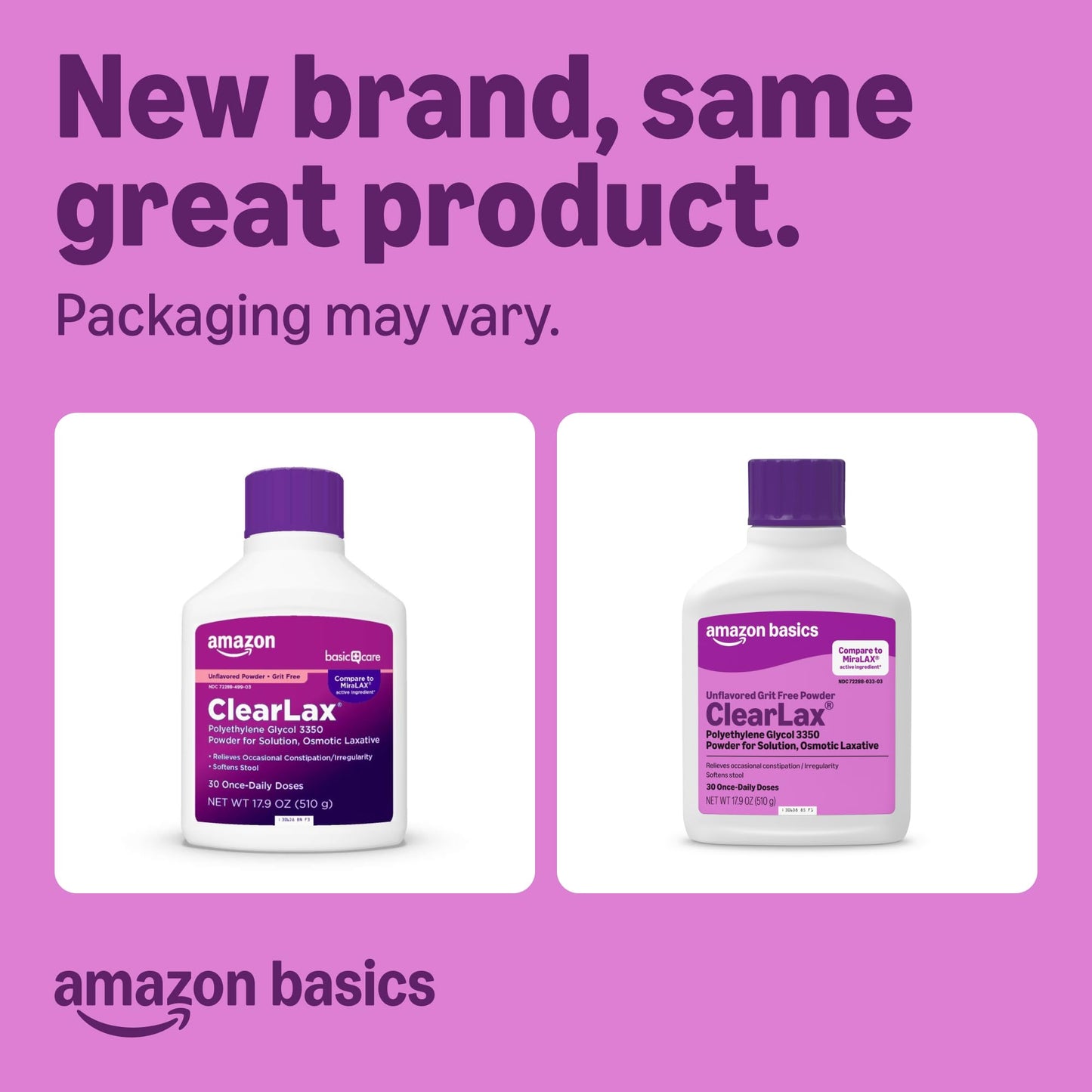 Amazon Basics ClearLax 1.11 lb EXP 9/2028