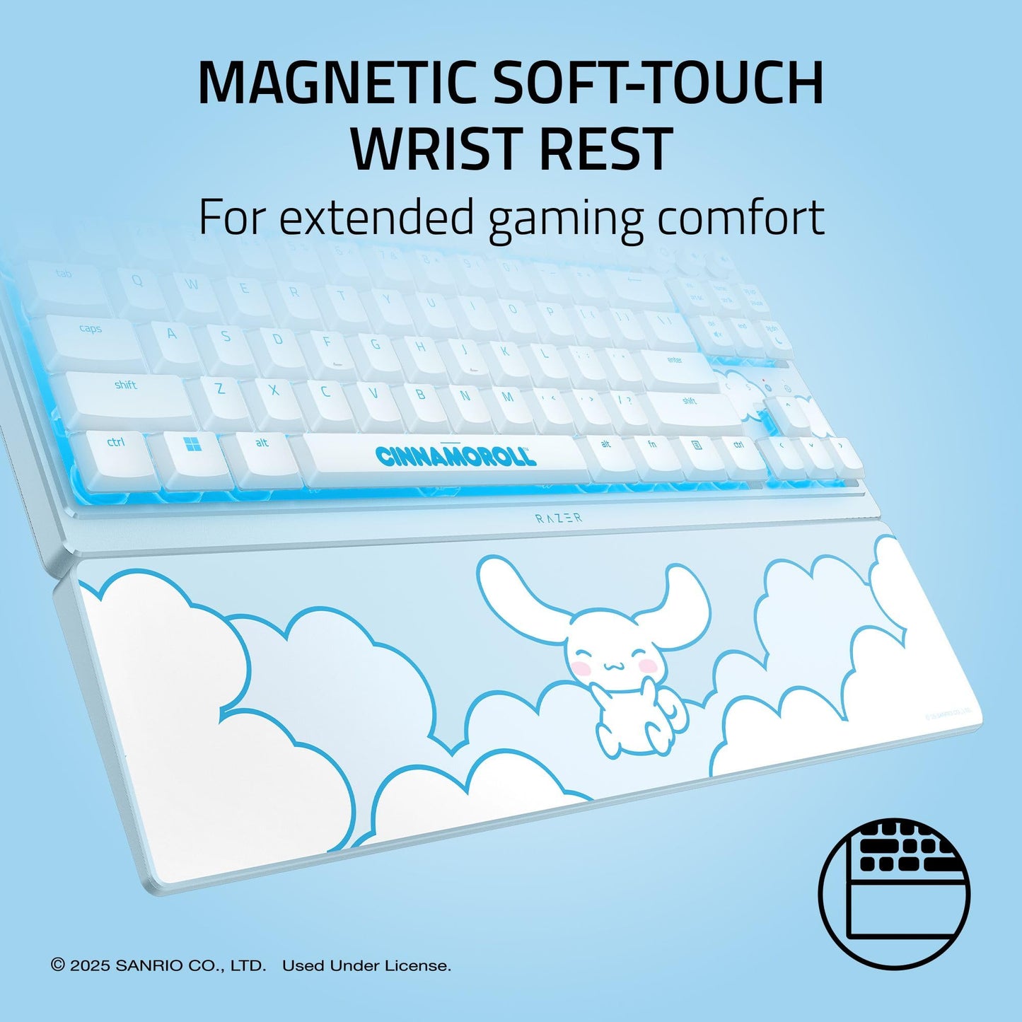 Razer Ornata V3 TKL Gaming Keyboard, Low-Profile Keys, Cinnamoroll Edition