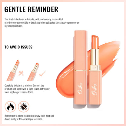 Oulac Moisturizing Lipstick, Orange Red G12, 0.07 oz