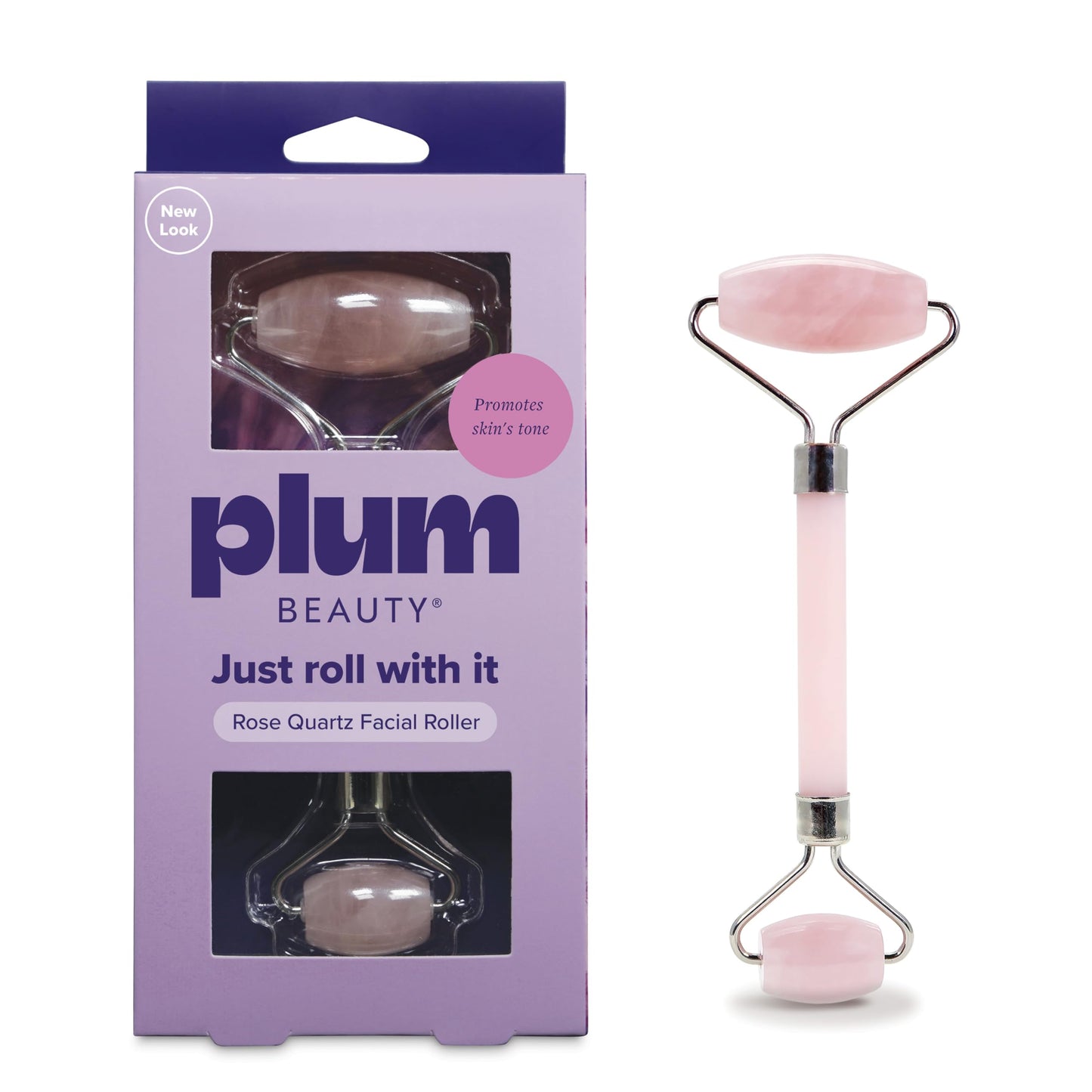 Plum Beauty Rose Quartz Facial Roller