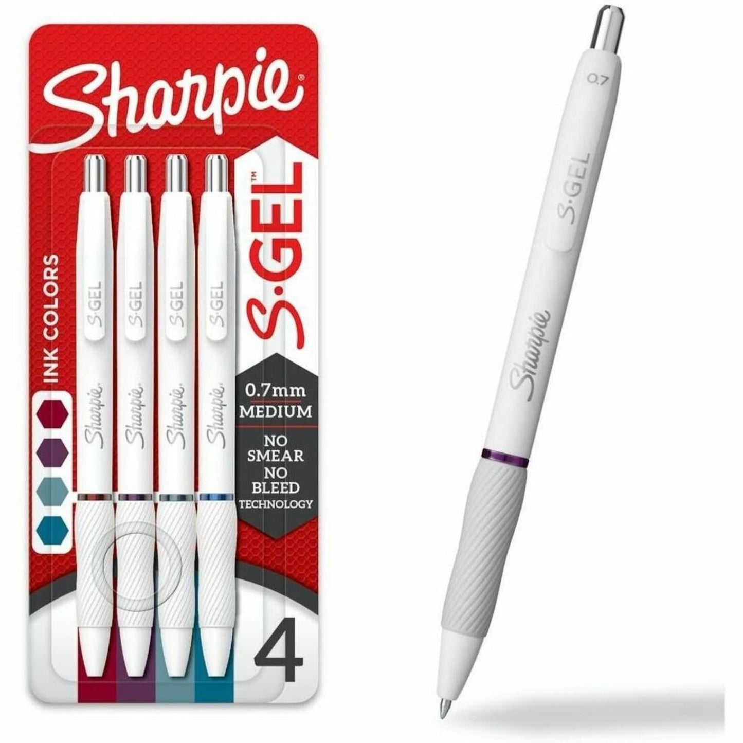 Sharpie S-Gel Retractable Gel Pens, Pack Of 4 Pens