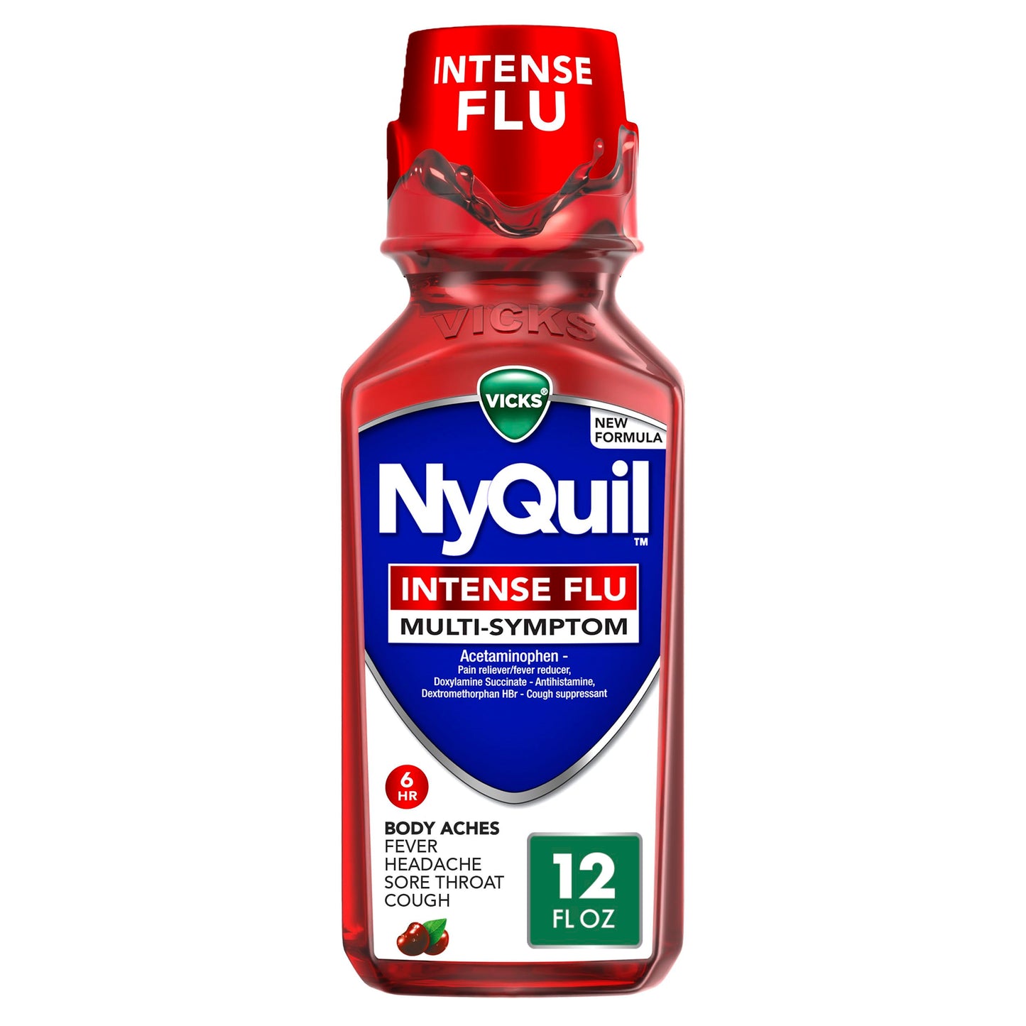 Intense Flu Liquid, Over-the-Counter 6 Hour Relief