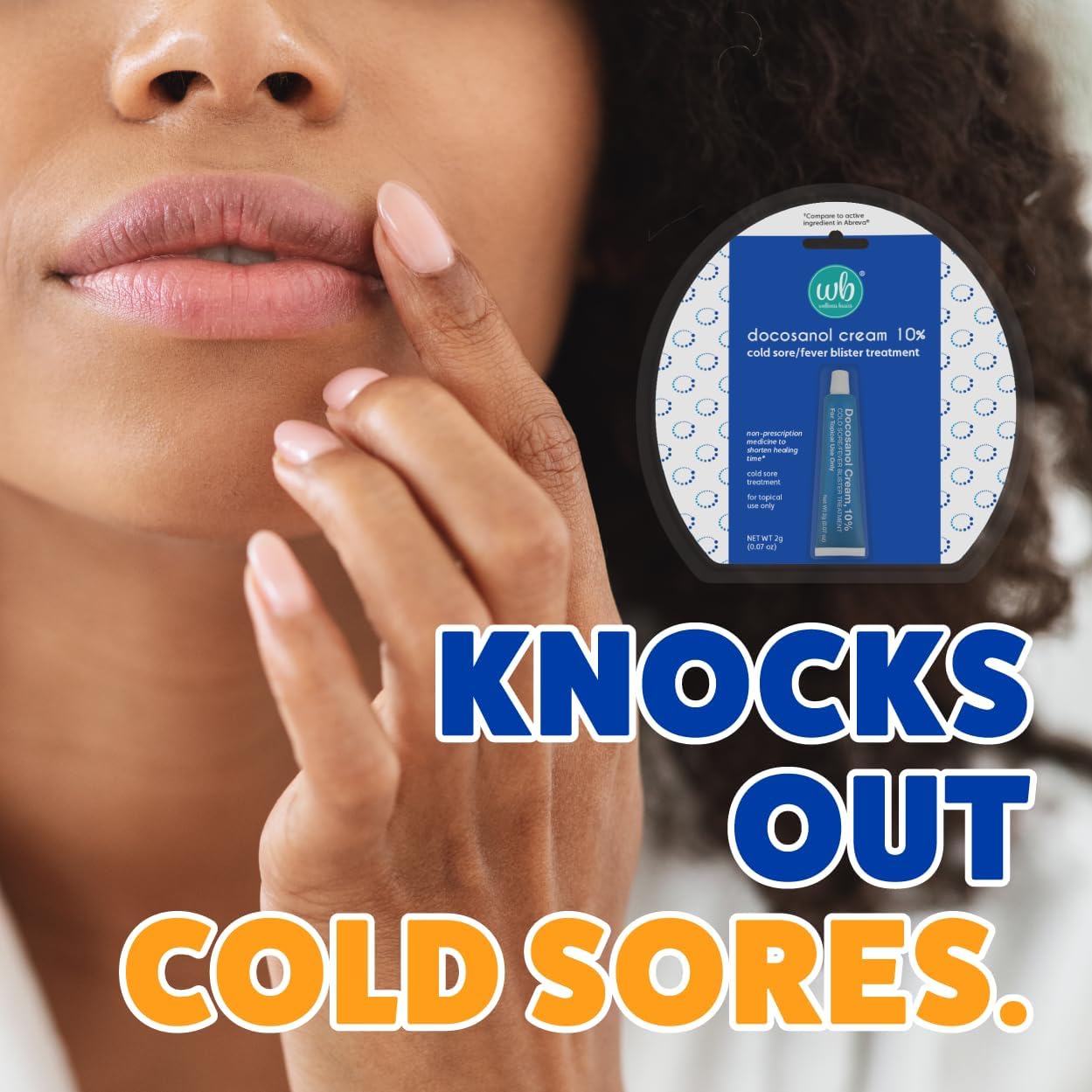 Docosanol Cream 10% | Cold Sore Treatment | Shortens Healing Time | 0.07oz - 1 Tube