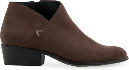 Women's 8.5 Wide Aerosoles CAYU Ankle Boot, Java Faux Suede,