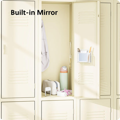U Brands White Magnetic Locker Cup with Mirror