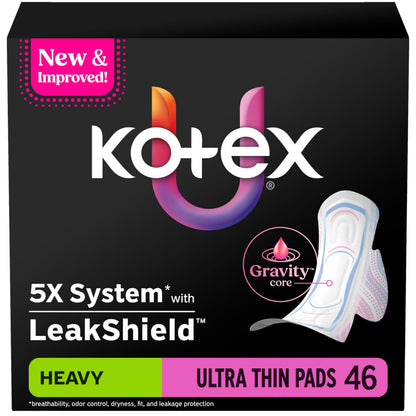 Kotex , Heavy Absorbency, 46 Count (Packaging May Vary)