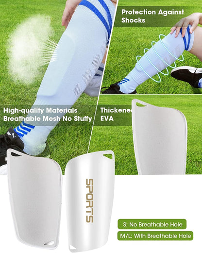 Shin Guards Soccer Youth(3 Pairs Socks + 1 Pair Shin Guard) (SIZE: Small)
