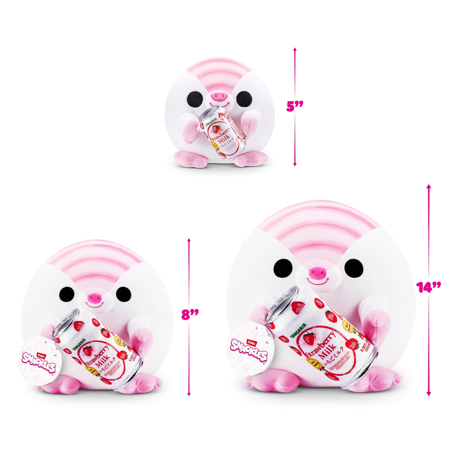 Snackles Licensed Series 3 8-inch Plush (Lucy) by ZURU, Plush with License Snack Brand Accessory