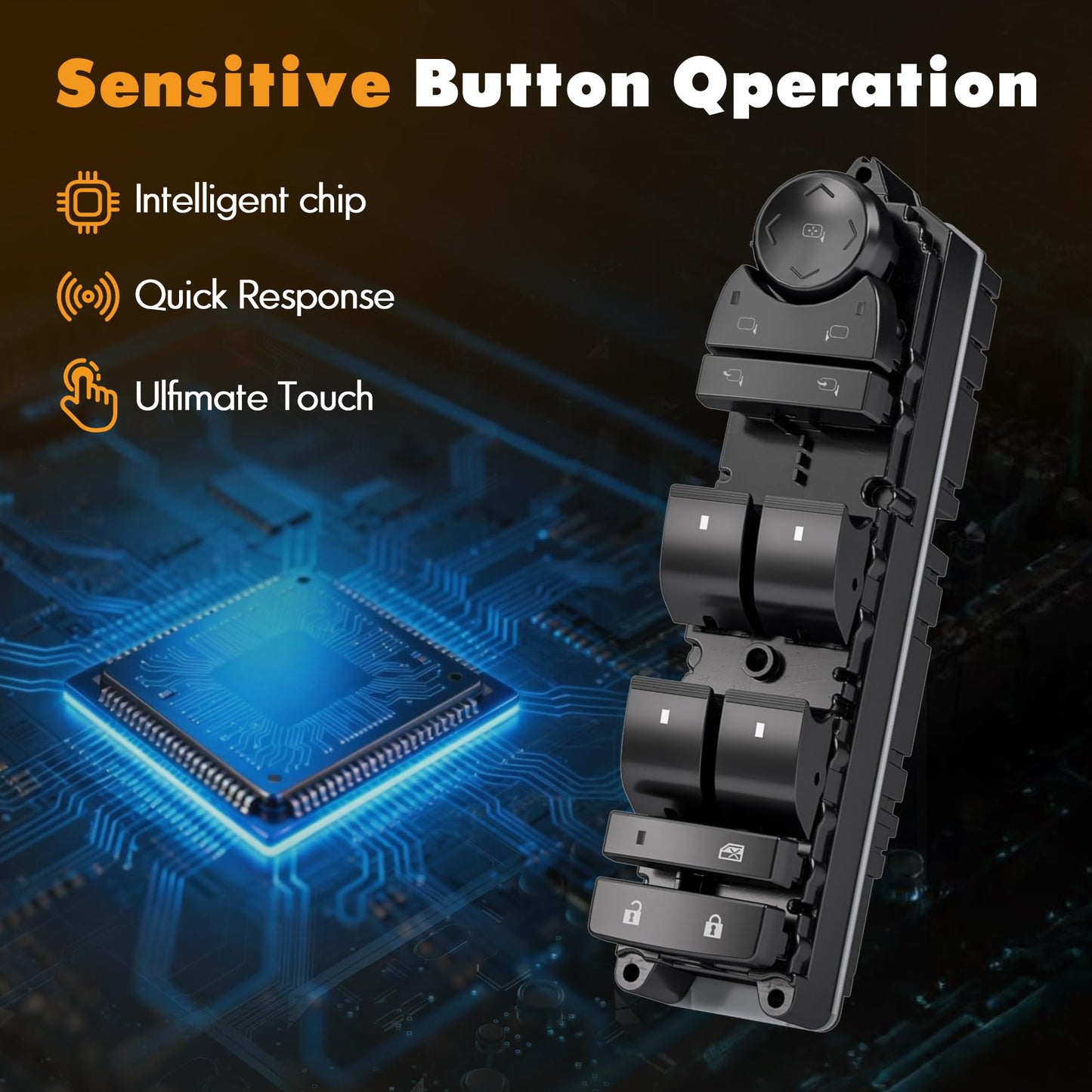 Front Driver Side Power Window Switch and Door Lock \