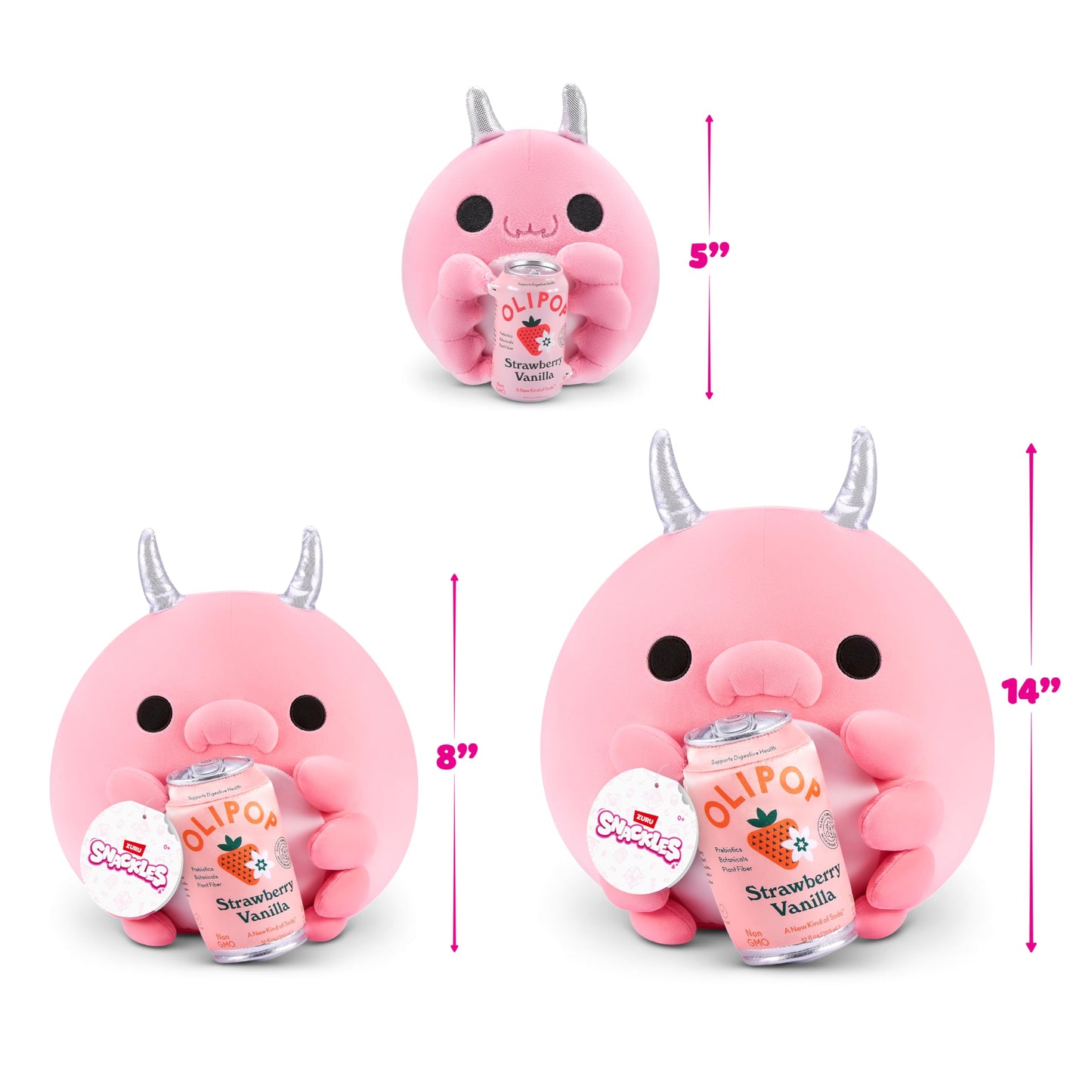 Snackles Licensed Series 3 8-inch Plush (Millie) by ZURU, Plush with License Snack Brand Accessory