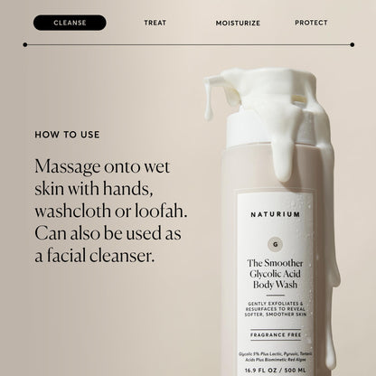 Naturium The Smoother Glycolic Acid Body Wash, 16.9 fl oz