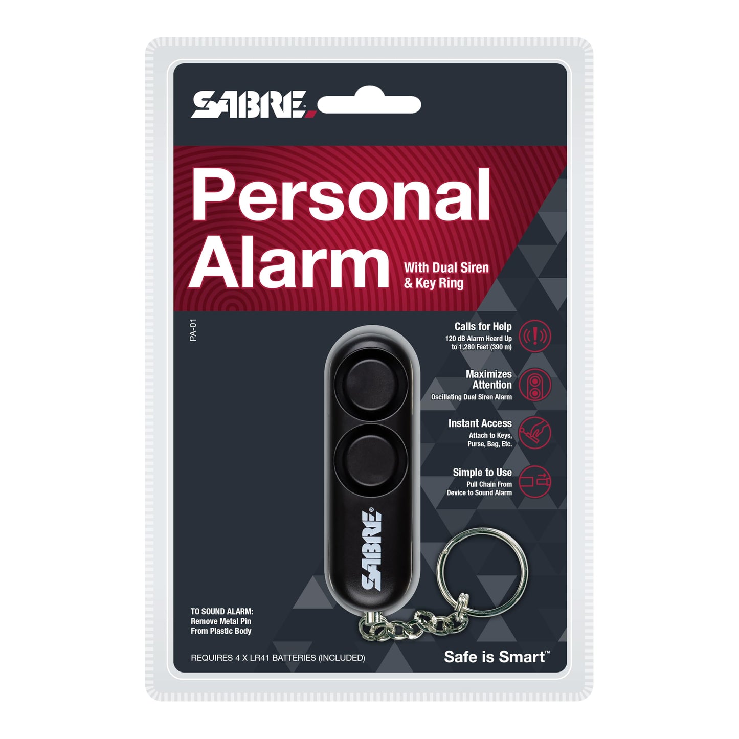 SABRE Personal Alarm With Key Ring