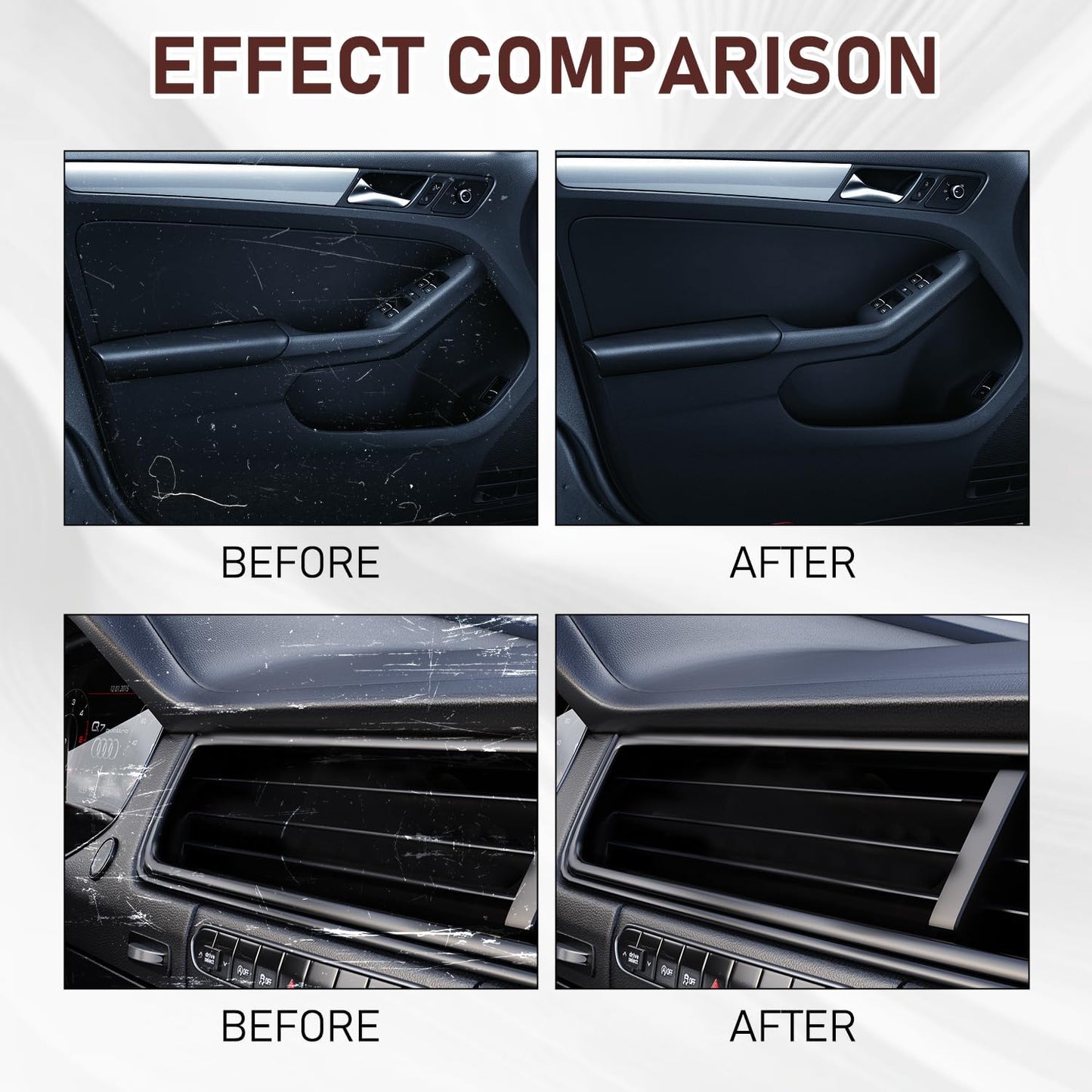 2 Pack Dashboard Restorer- Car Interior, Portable Scratch Repair Wax, Dashboard Scratch Repair Kit