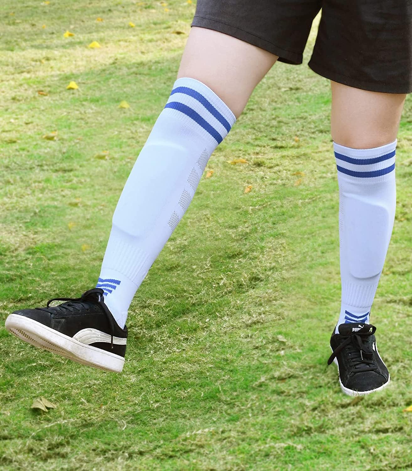 Shin Guards Soccer Youth(3 Pairs Socks + 1 Pair Shin Guard) (SIZE: Small)