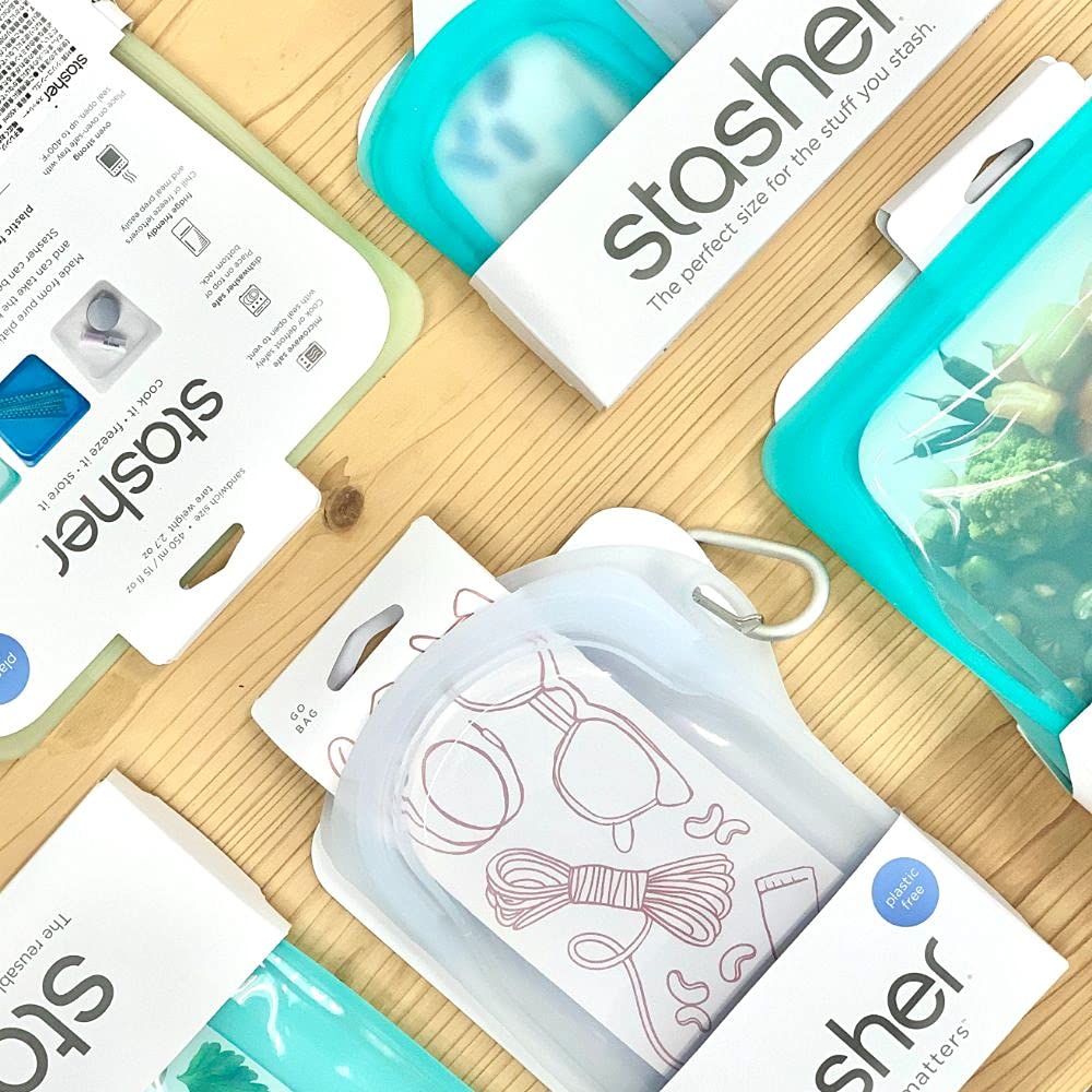 Stasher, Bag Reusable Sandwich Rainbow Lavender