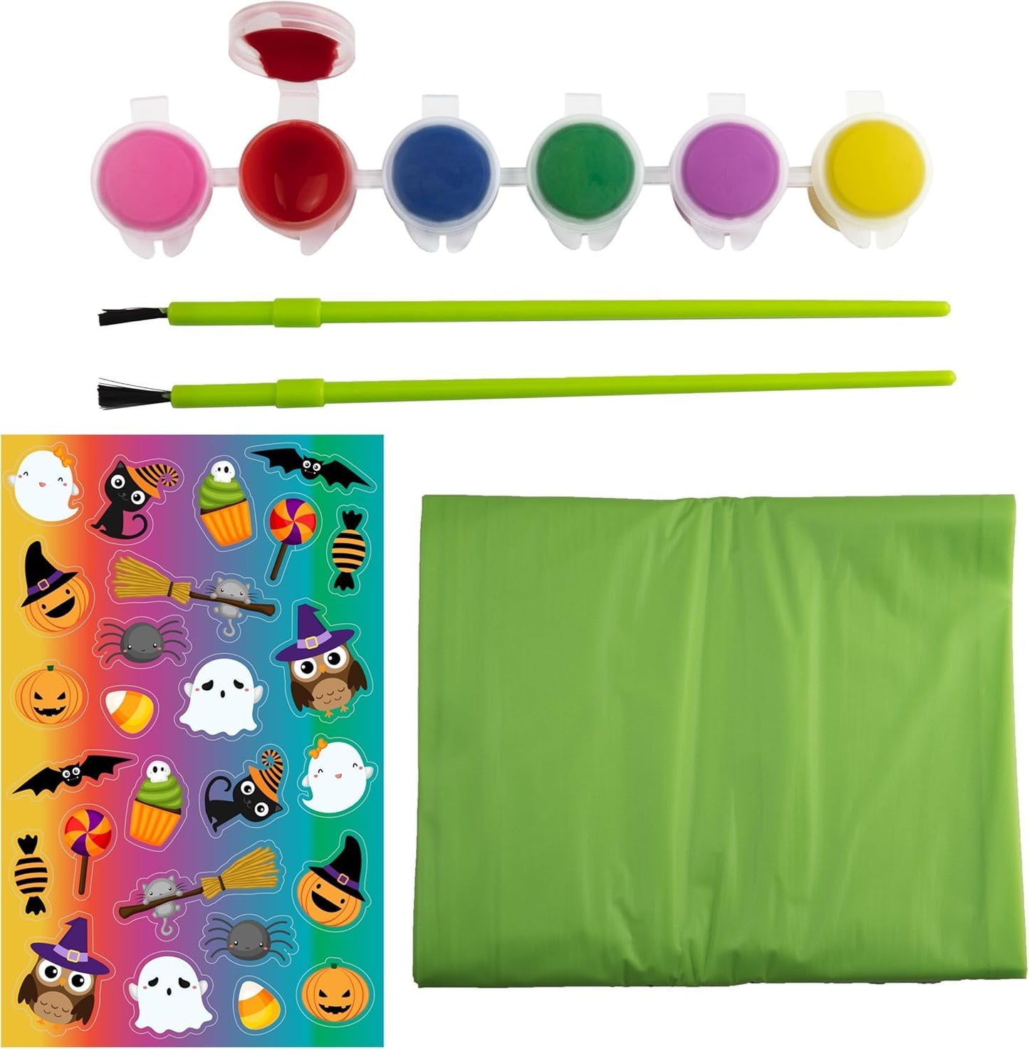 Pumpkin Masters My First Pumpkin Paint & Sticker Kit - Safe, No-Carve Decorating Set for Kids with Paints, Stickers, and Clean-Up Mat