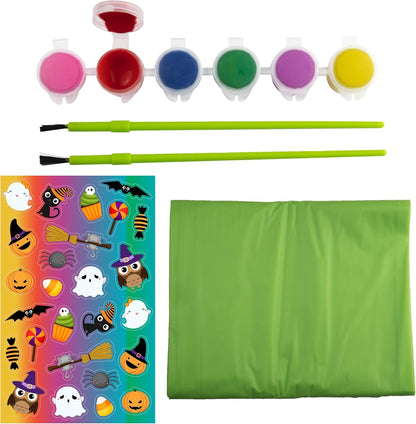 Pumpkin Masters My First Pumpkin Paint & Sticker Kit - Safe, No-Carve Decorating Set for Kids with Paints, Stickers, and Clean-Up Mat