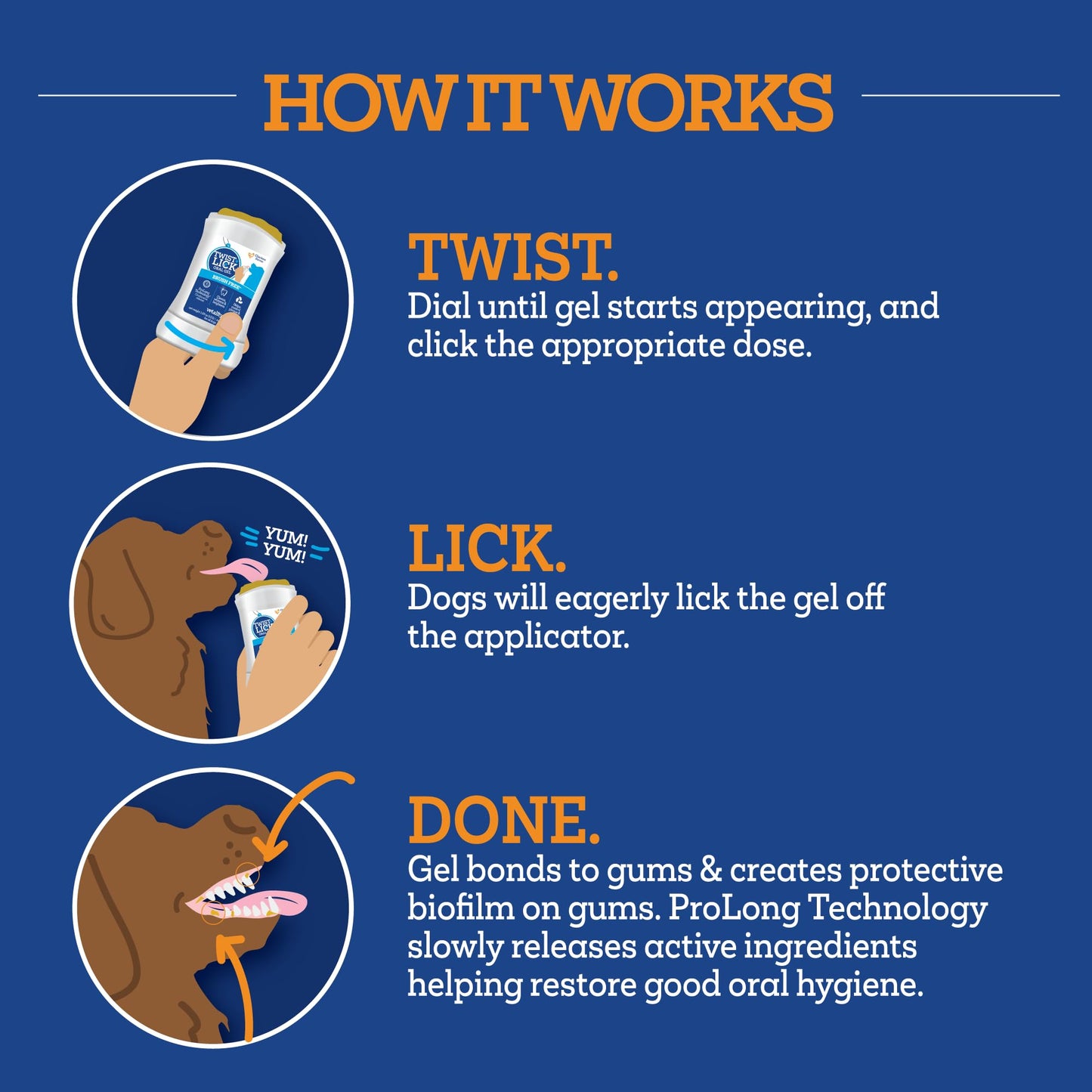 Twist and Lick Dog Dental Gel Peanut Butter 2oz (Best By Oct. 2027)