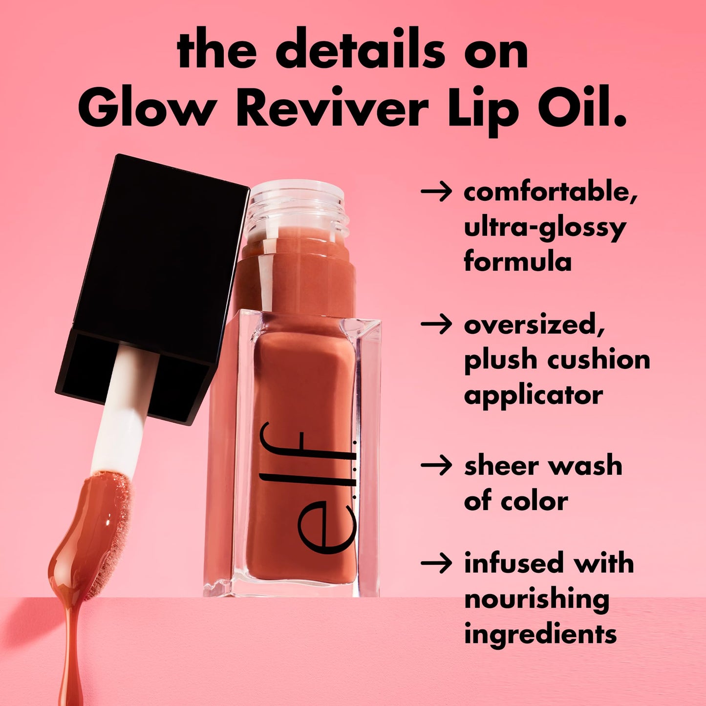 E.l.f. Glow Reviver Lip Oil Hot as Fudge