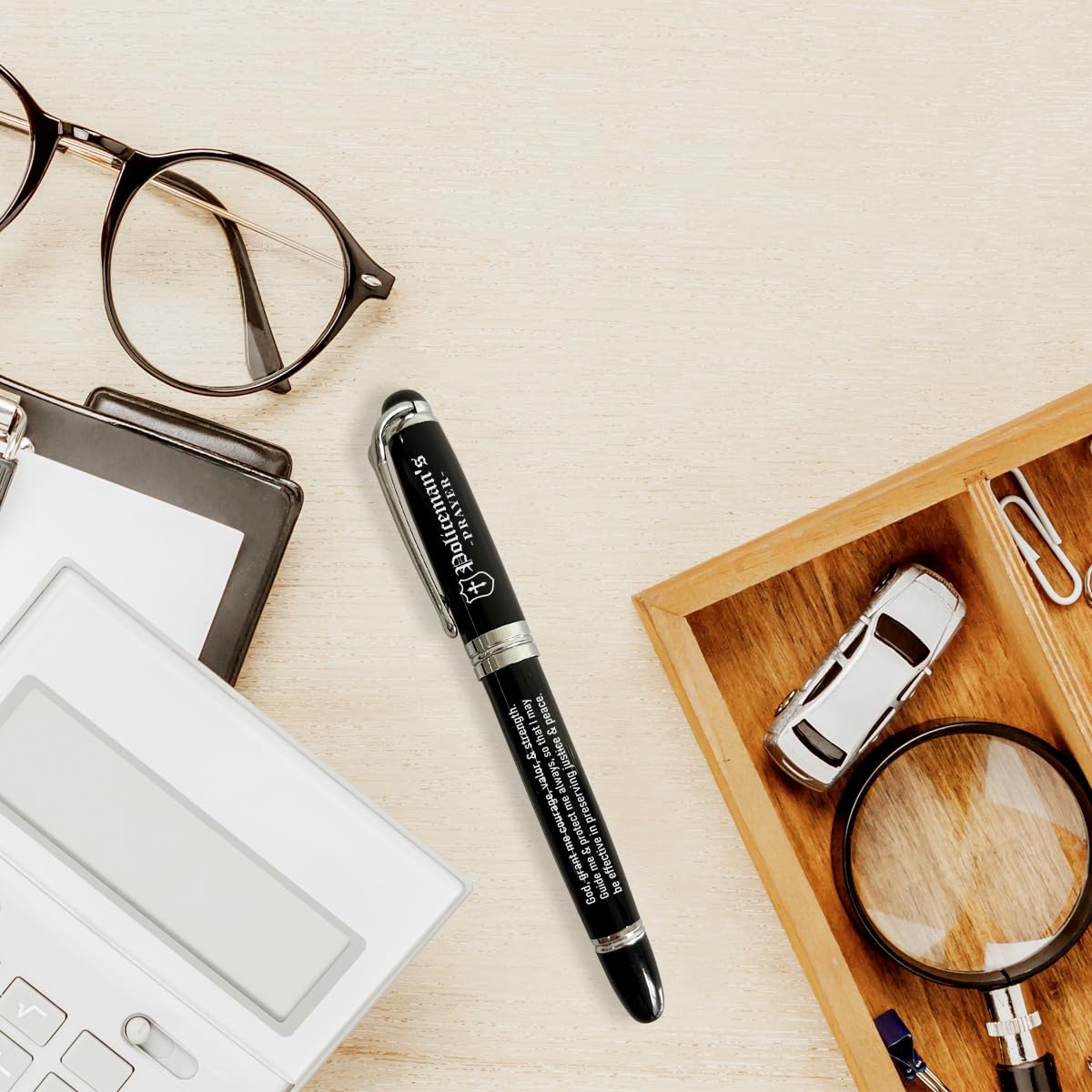 SUSZDOU Policeman Prayer Inspirational Bible Verse Pen