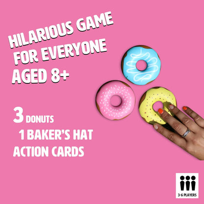 Dough Nab Party Card Game. Fast-Paced Doughnut-Grabbing Family Games for Ages 8 and Over.  *Damaged Box*