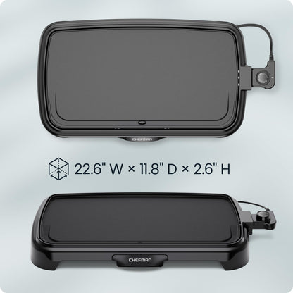Chefman XL Electric Griddle 10 x 20 Inch (Open Box)