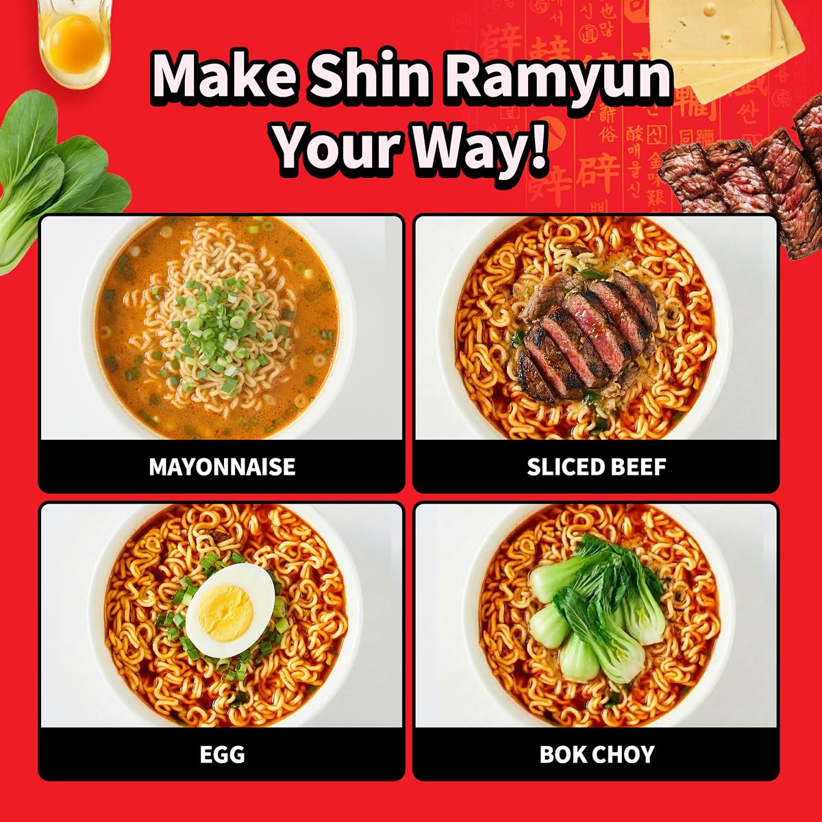 Nong Shim Shin Noodle Soup Bowl, Spicy, 3.03 Ounce (Pack of 12) (BB APR 5 2027)