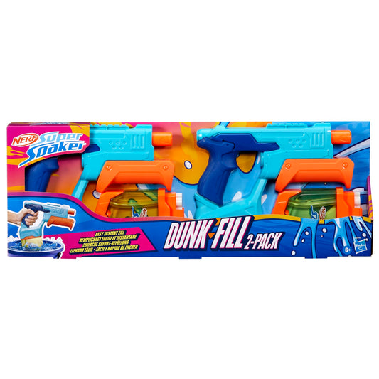 Nerf Super Soaker Dunk-Fill, 2 Water Blasters, Easy Instant Fill