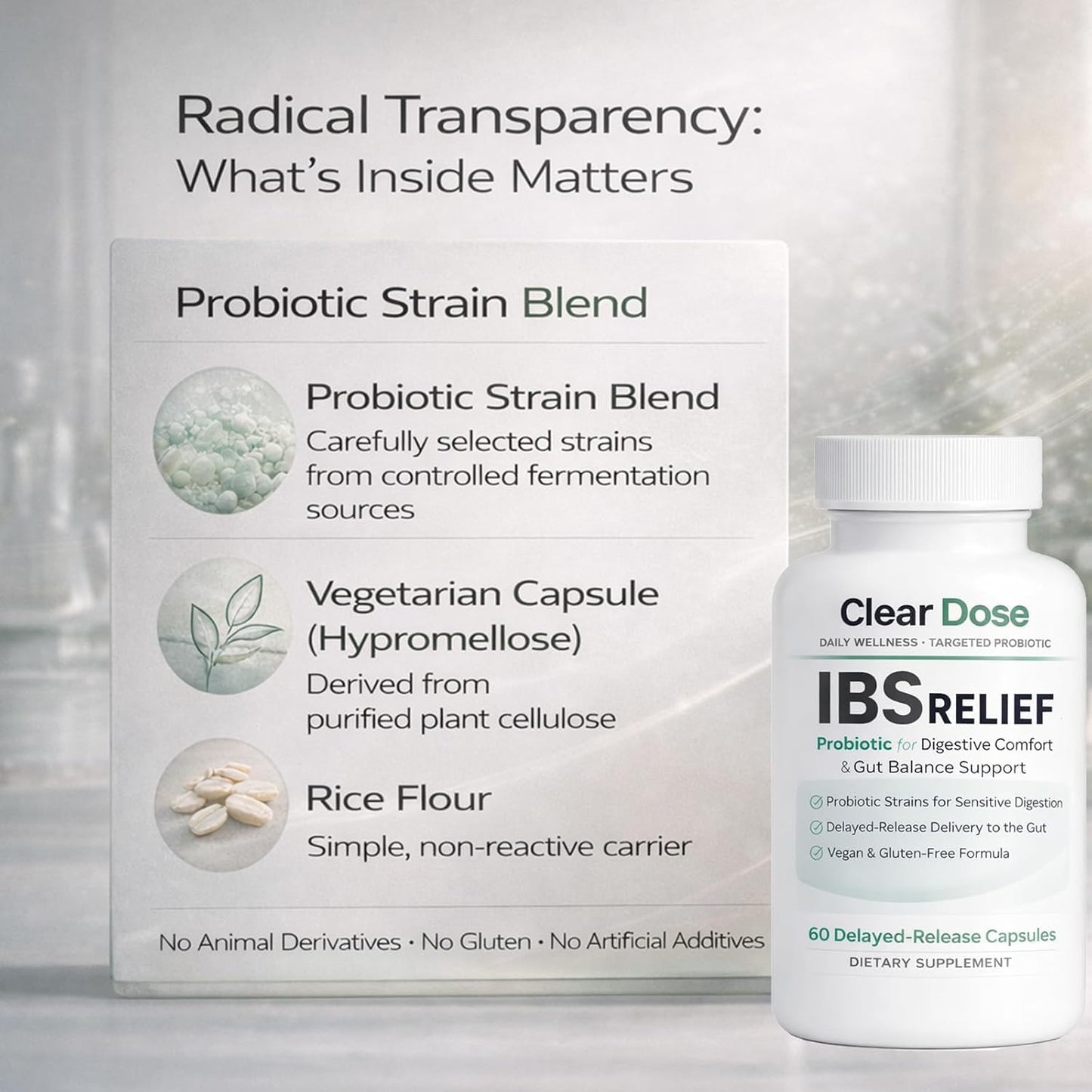 Clear Dose Digestive Support Capsules 60 ct