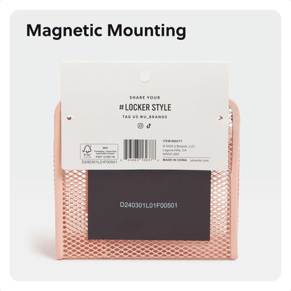 Peachy Pink Magnetic Locker Cup with Mirror