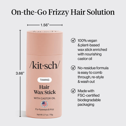 Kitsch Hair Wax Stick for Women & Men with Castor Oil – 2.7 oz
