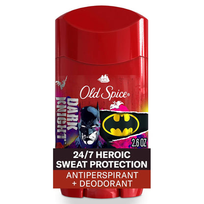 Old Spice Antiperspirant & Deodorant for Men - Smell Like a Hero - Batman, Black Cherry + Nightfall Scent - 2.6 oz *Exp 09/2026*