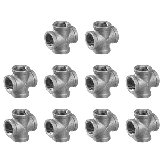 uxcell 1"(25mm) 4-Way Cross Fitting Connector 10Pcs