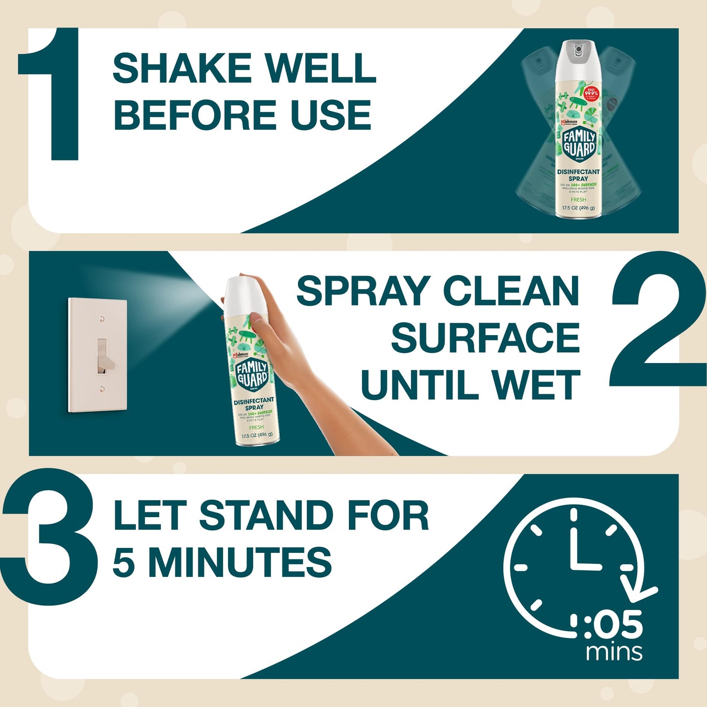 FamilyGuard Brand Disinfe Countant Spray