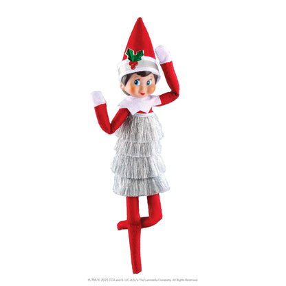 The Elf on the Shelf Claus  Tiny Tinsel Dress - Dazzling Vintage Elf Dress - Scout Elf Not Included