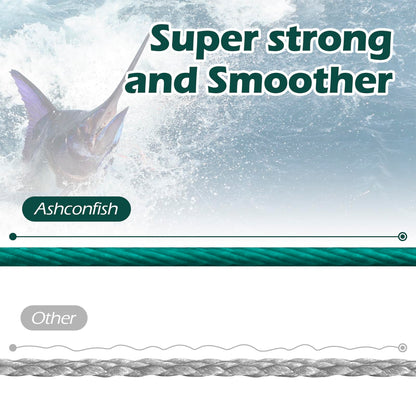 Ashconfish 8-Strand Braided Fishing Line, Black, 328 Yards, 8 lb