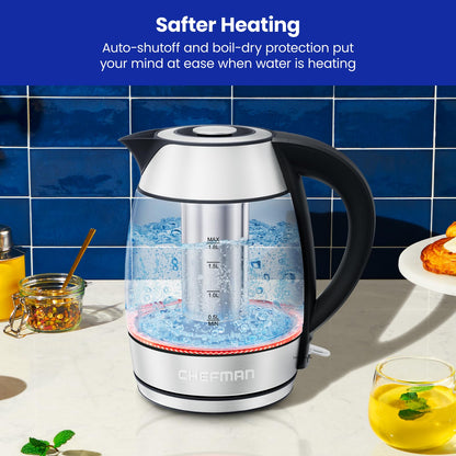 Chefman Rapid-Boil 1.8L Electric Tea Kettle